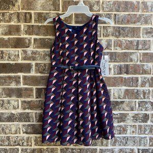 Pippa & Julie Girl's Sleeveless Dress Belted Size 10